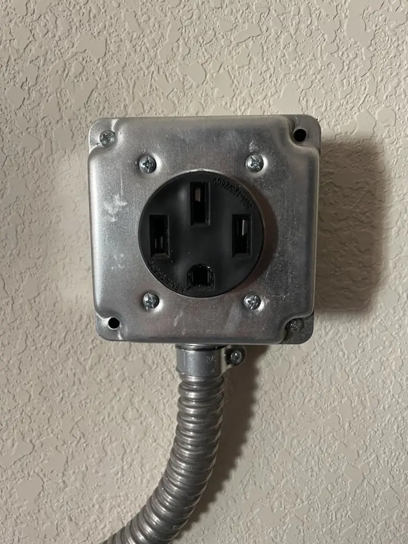 NEMA 14-50 outlet installed for Smart Home Electrical in Maywood